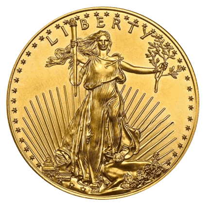 American Gold Eagle obverse showing Walking Liberty design